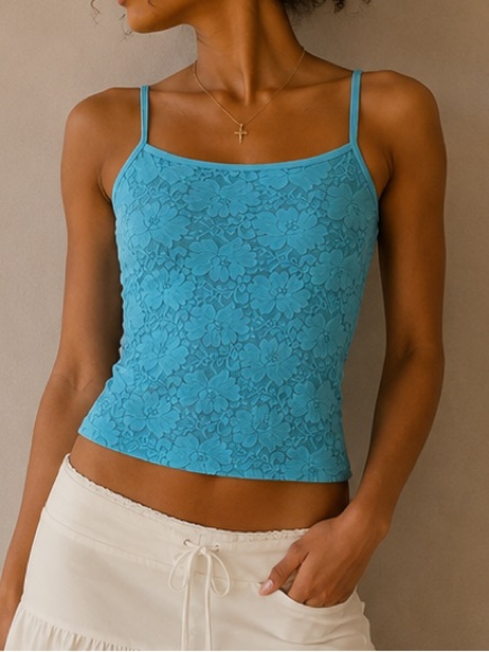 Y2K Aeropostale Teal Floral Tank